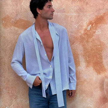 AIDASE  -  Spring Autumn New Men's Striped Shirt Long Sleeve Loose High Street Chic Casual Vintage Punk Elegant Fashion Y2K Top W11956 aidase-shop